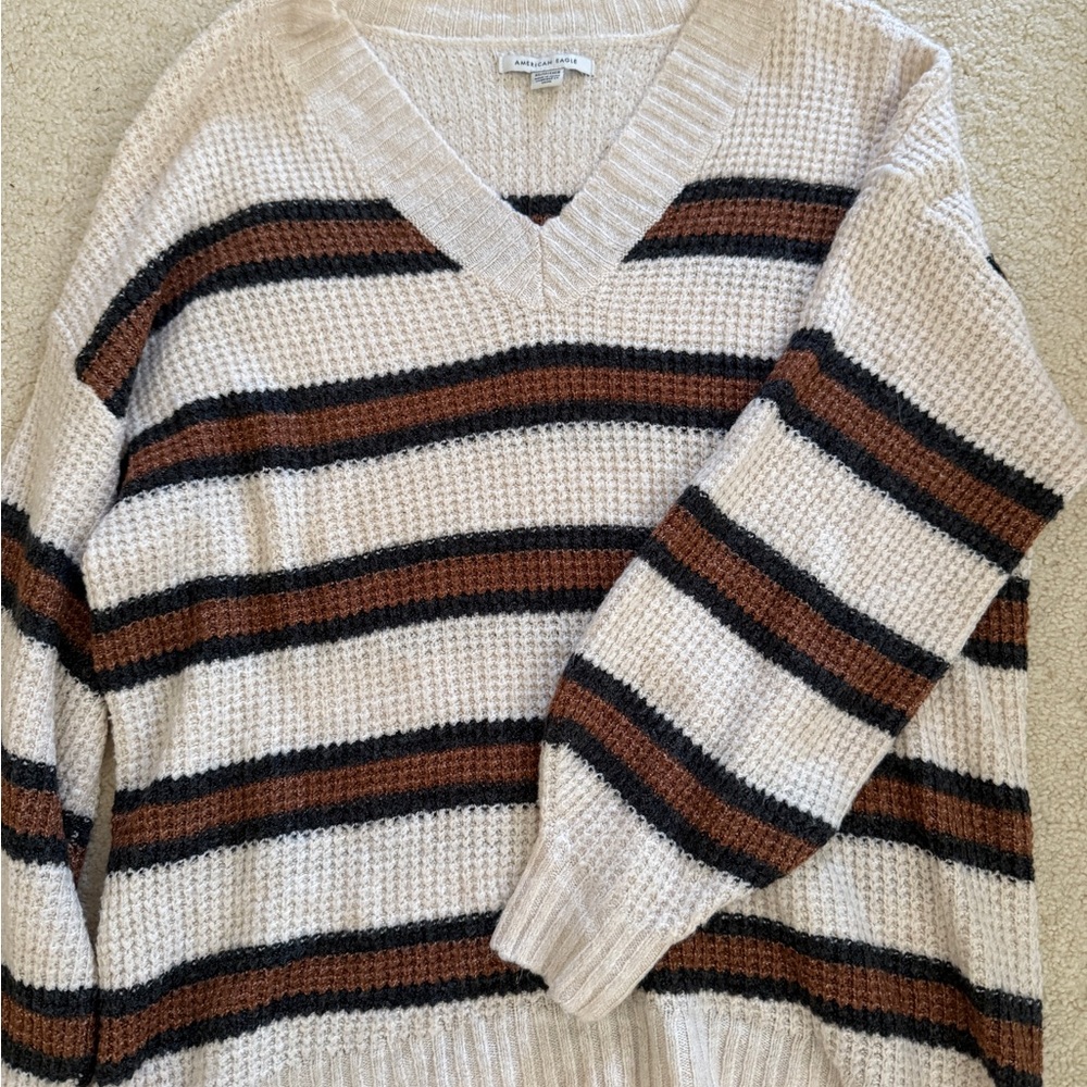 Striped V-Neck Sweater